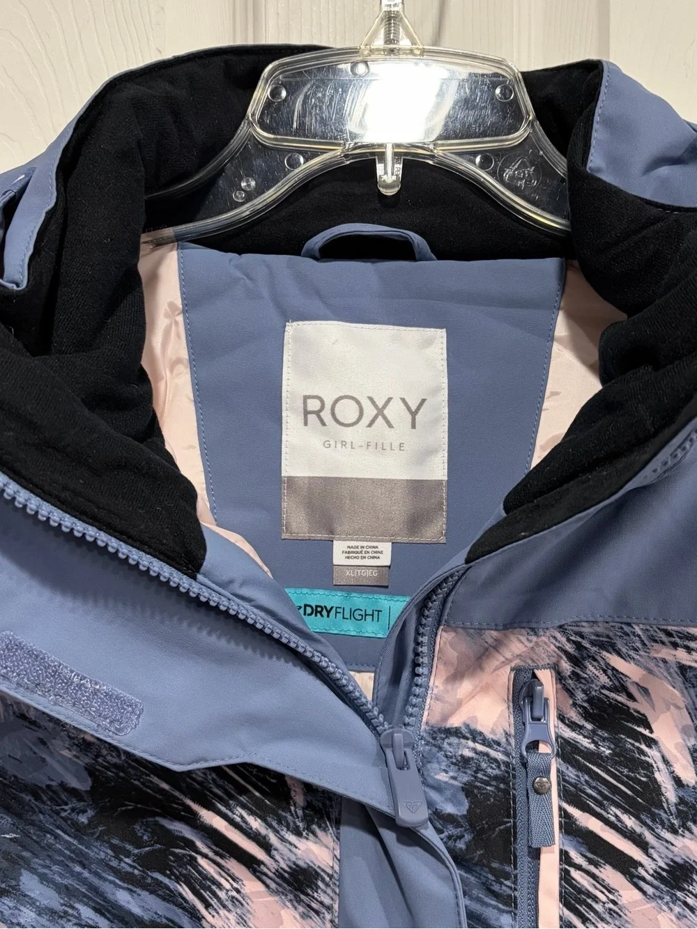 Roxy Girls XL Dawnrae Parka Waterproof Insulated Blue Wild Wind Ski Snow NWT